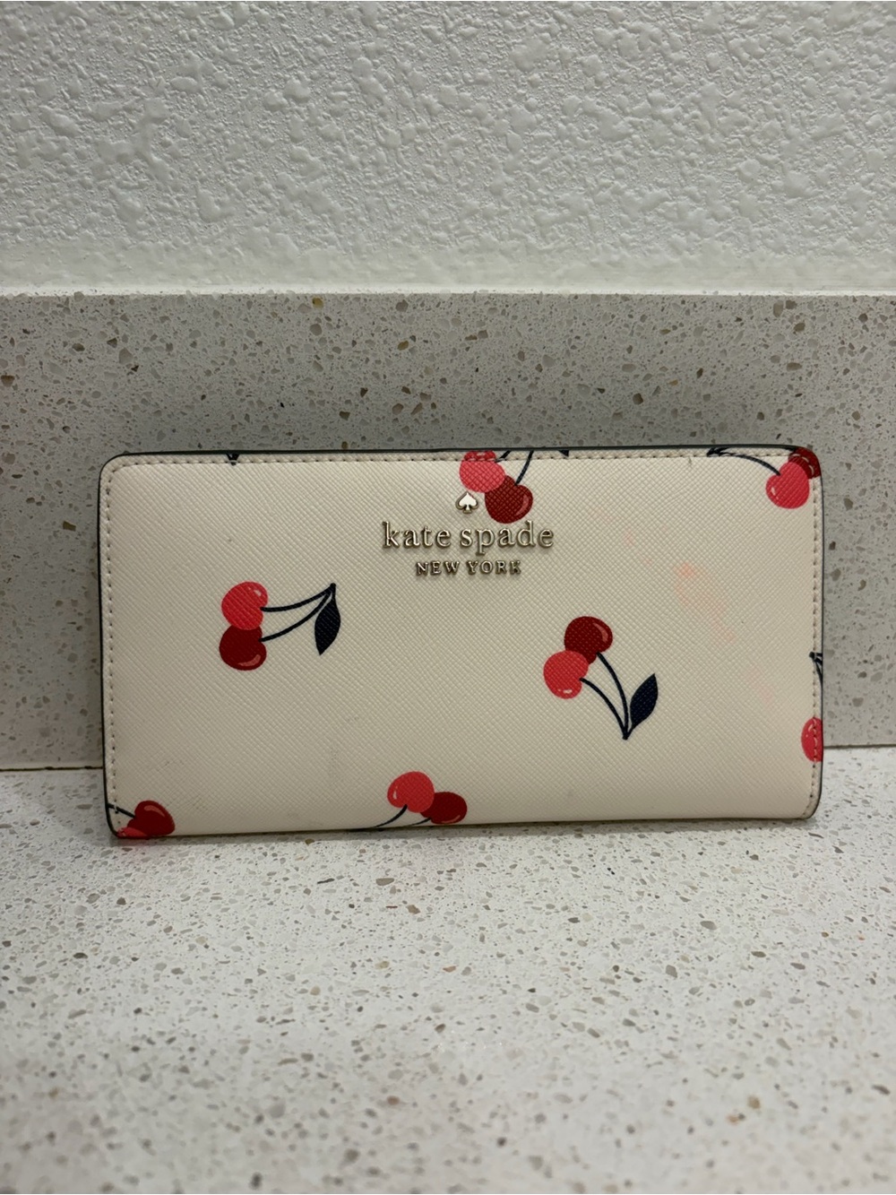 Kate Spade New York Staci Wallet – Dancing Cherries Print NEW